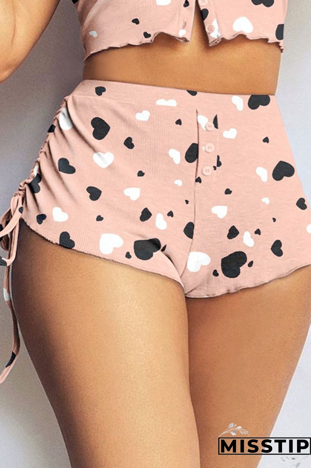 Leopard Print Casual Print Patchwork Draw String Frenulum Sports