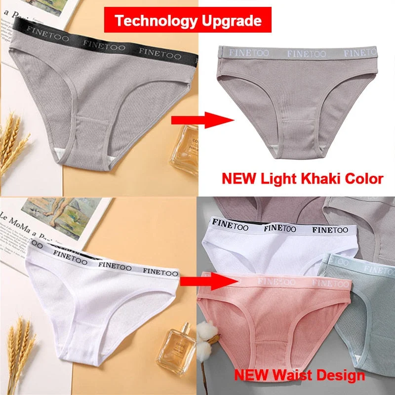 3PCS Women Cotton Underwear Panties Female Sexy Briefs Brand  Band Waist Pantys Set Solid Color Intimates Lingerie for Girl M-XL