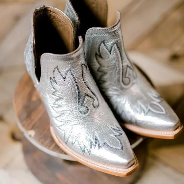 Women's  Western Distressed Leather Boots