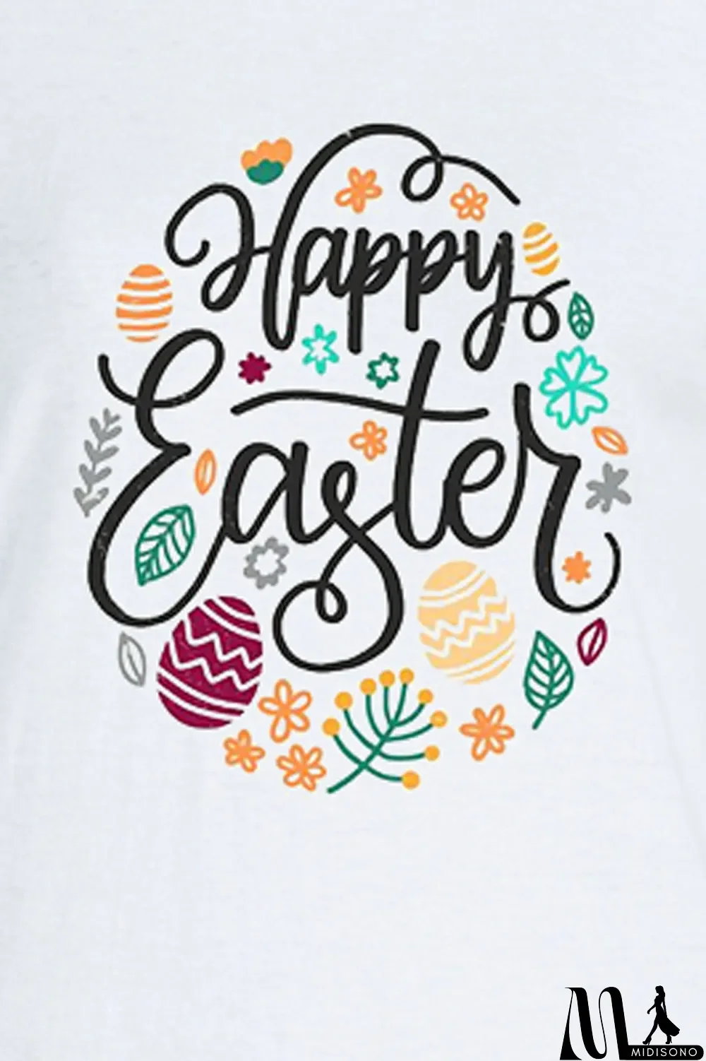 MidiSono - White Casual Street Print Patchwork Letter O Neck T-Shirts