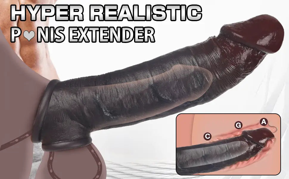 8.2" x 1.9" Realistic Liquid Silicone BBC Penis Sleeve hero