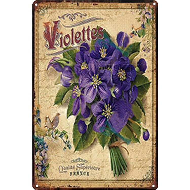 Flower - Vintage Tin Signs/Wooden Signs - 7.9x11.8in & 11.8x15.7in