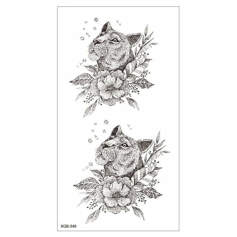 Waterproof Tattoo Sticker Temporary Tattoo Black Rose Tattoo Leg Chest Arm Tattoo Man Woman Tattoo Skin Tattoo Art Tatouage TaTy 712