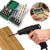 10-Piece Impact Driver Bit Set with Portable Hard Case Hex Shank Twist Drill Bit & Socket Set Impact Resistant Portable Power Tool Accessory
