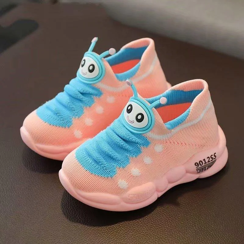 Kids Shoes Soft Bottom Sneaker  First Walkers The caterpillar Sports Shoes Slip-On Girls Boys Cute Animal&nbsp;  Running Shoe
