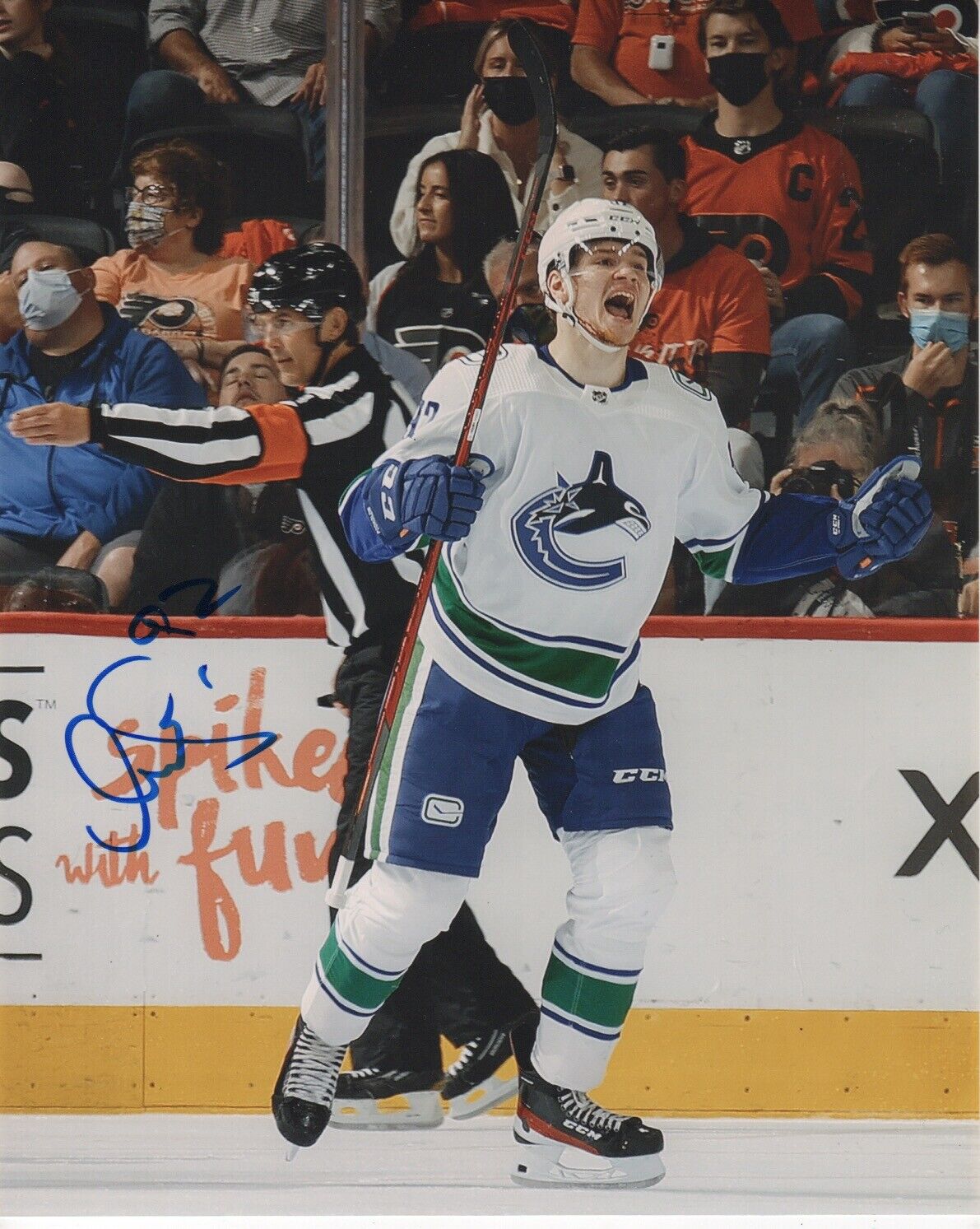 Vancouver Canucks Vasily Podkolzin Autographed Signed 8x10 NHL Photo Poster painting COA #2