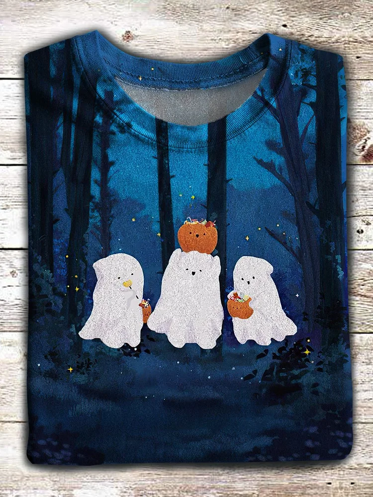 Halloween cute ghost art T-shirt