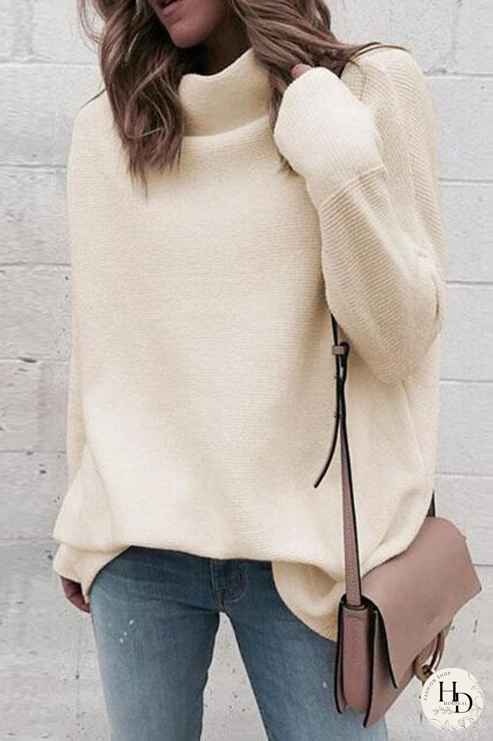 Pure White Ribbed Knitting Top