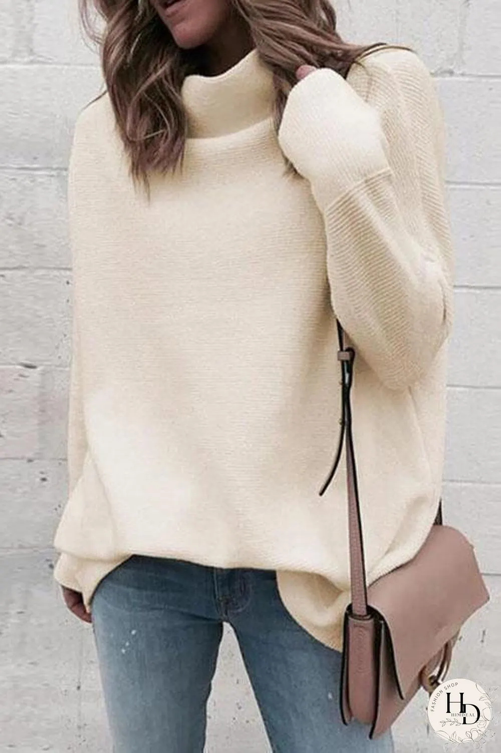 Pure White Ribbed Knitting Top