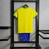 2022 Brazil Home Football Shirt Kids Size 1:1 Thai Quality