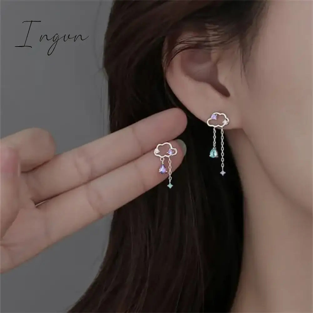 Exquisite Drop Ear Line Long Hanging Earrings For Women Zircon Crystal Bee Butterfly Flower