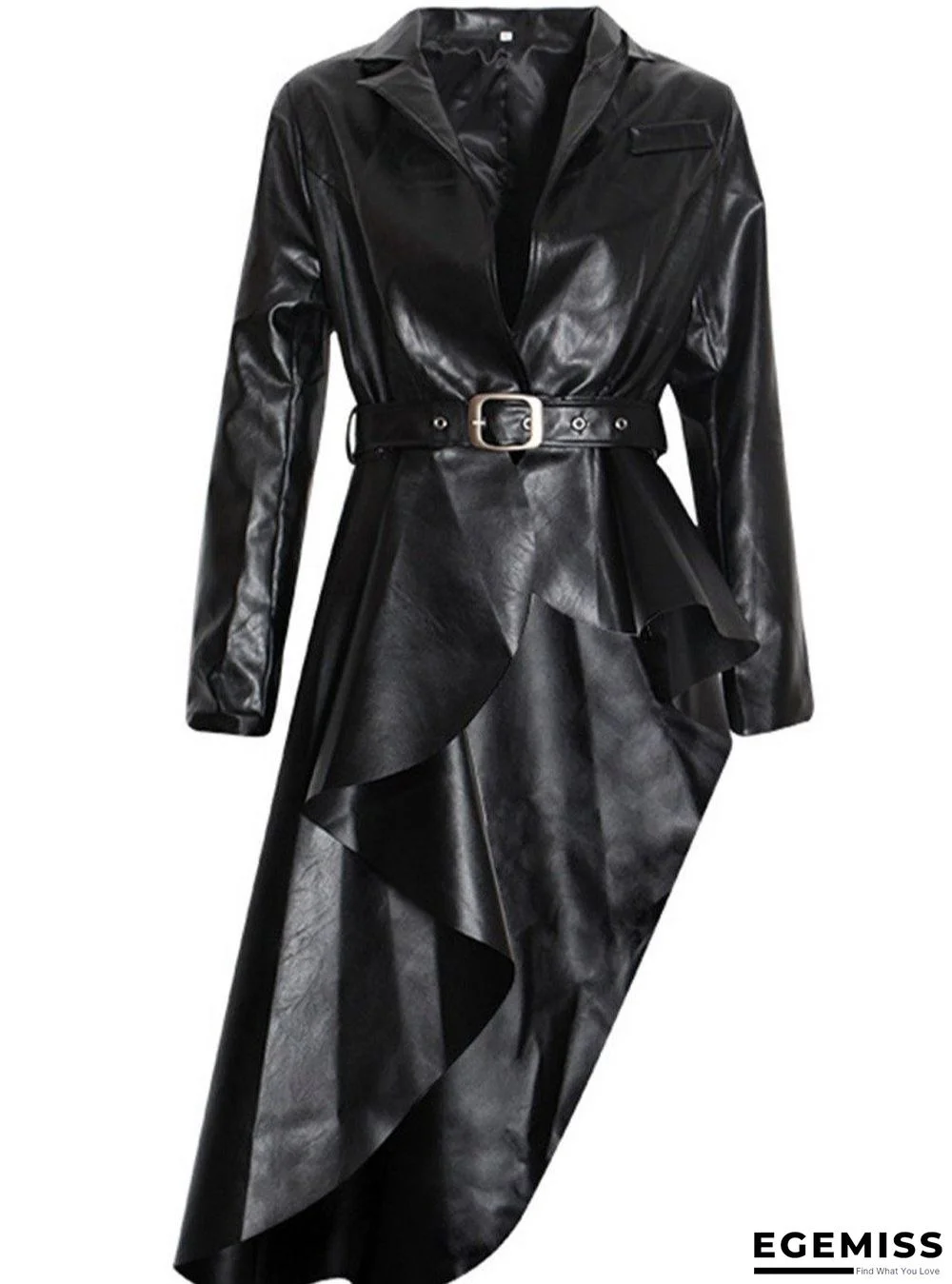 Belted PU Leather Jacket | EGEMISS