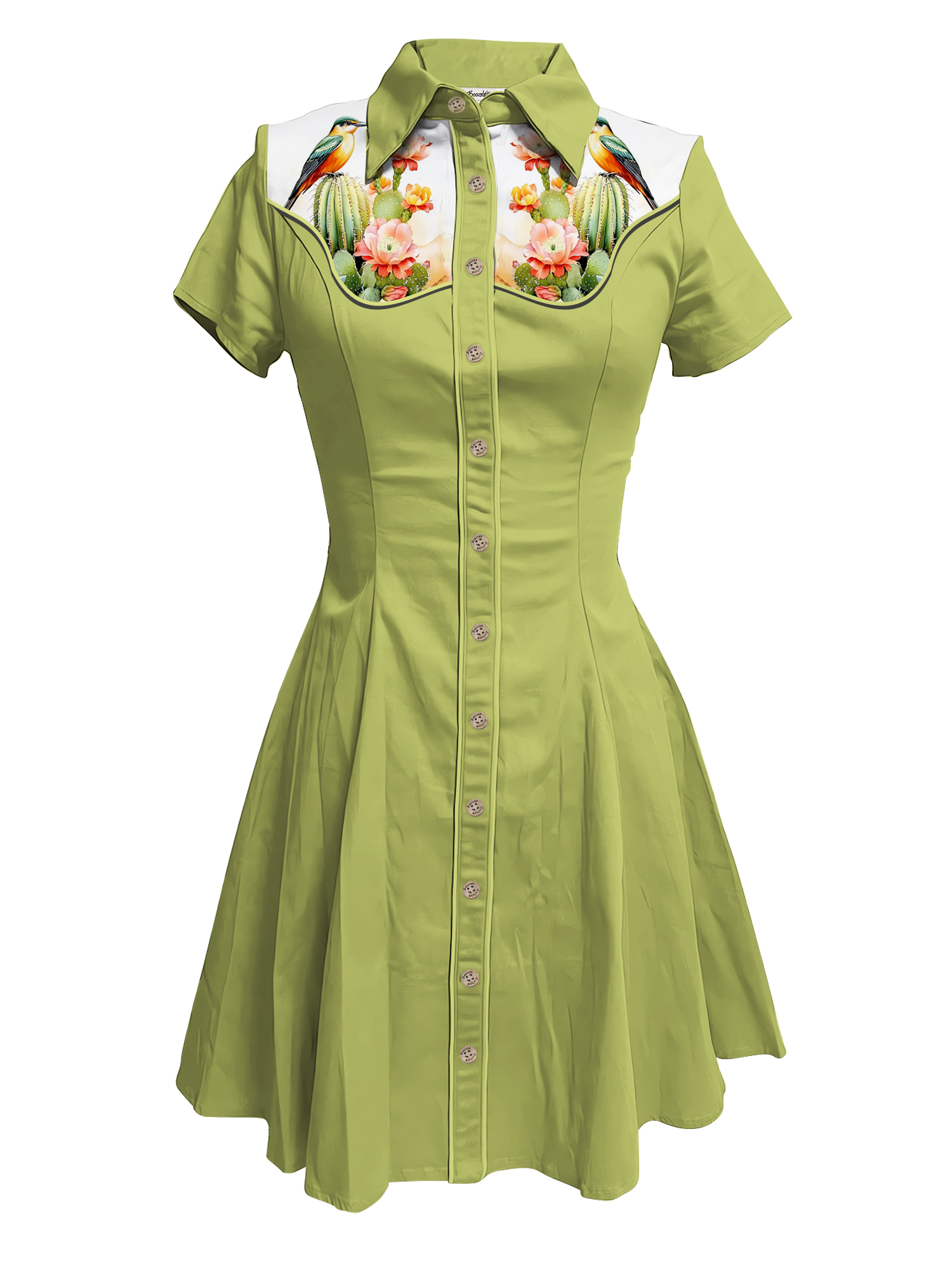 Bird And Flower - 100% Cotton Dress