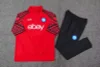 2023-2024 Napoli Half-Pull Training Suit Red Football Shirt 1:1 Thai Quality Set