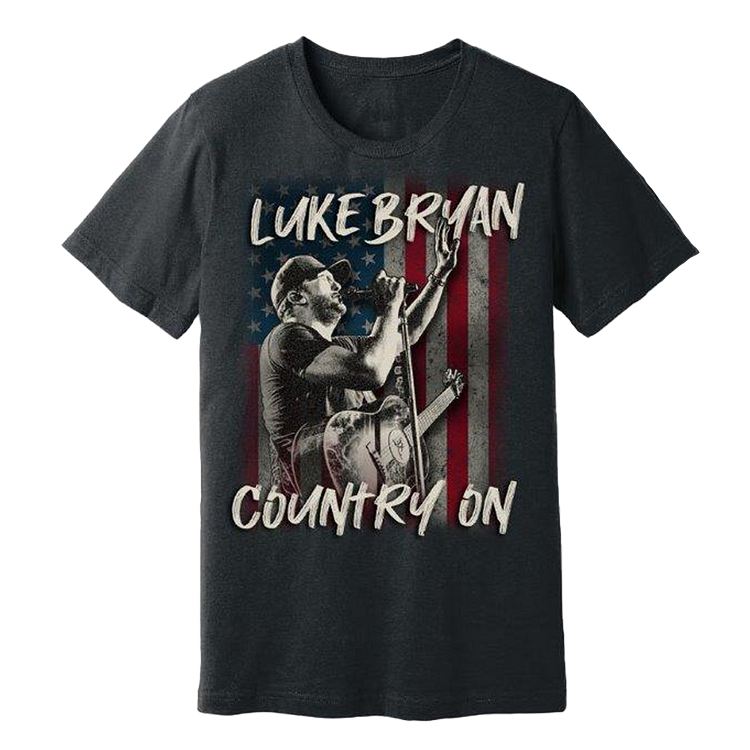 Luke Bryan Country On Tour Heather Black T-Shirt