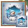 Winter Snowman-11CT Stamped Cross Stitch 40*40cm/15.75*15.75in tapestrymarket