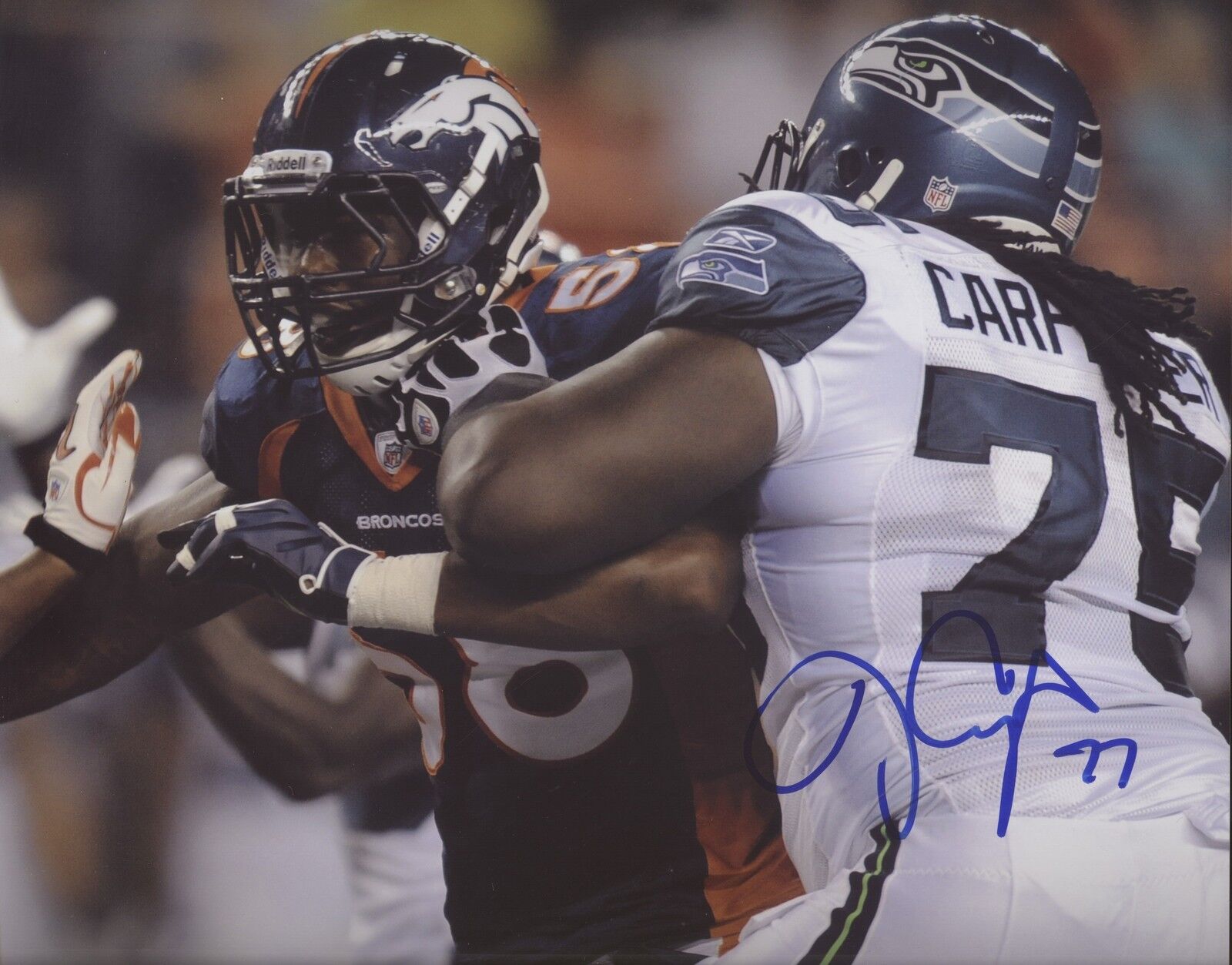 James Carpenter 8x10 Photo Poster painting #5 Autographed Signed AUTO Seahawks SB Champ Photo Poster painting B