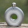 Pure Titanium Portable Wine Flask Outdoor Camping Portable Titanium Flat Wine Flask Titanium Alloy Thickened 6 Ounces White Wine Flask