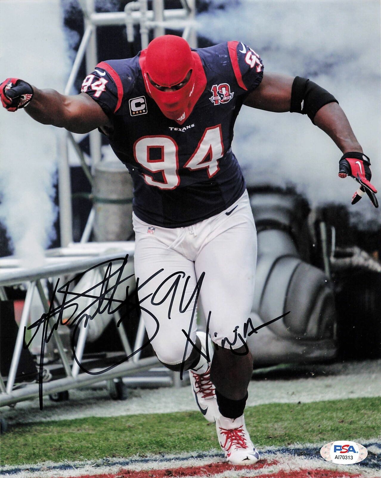 ANTONIO SMITH Signed 8x10 Photo Poster painting PSA/DNA Houston Texans Autographed