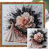 Flower Dress Girl-11CT Stamped Cross Stitch 40*40cm tapestrymarket