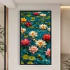 Lotus-11CT Stamped Cross Stitch 40*70cm/15.75*27.56in(Big Size)