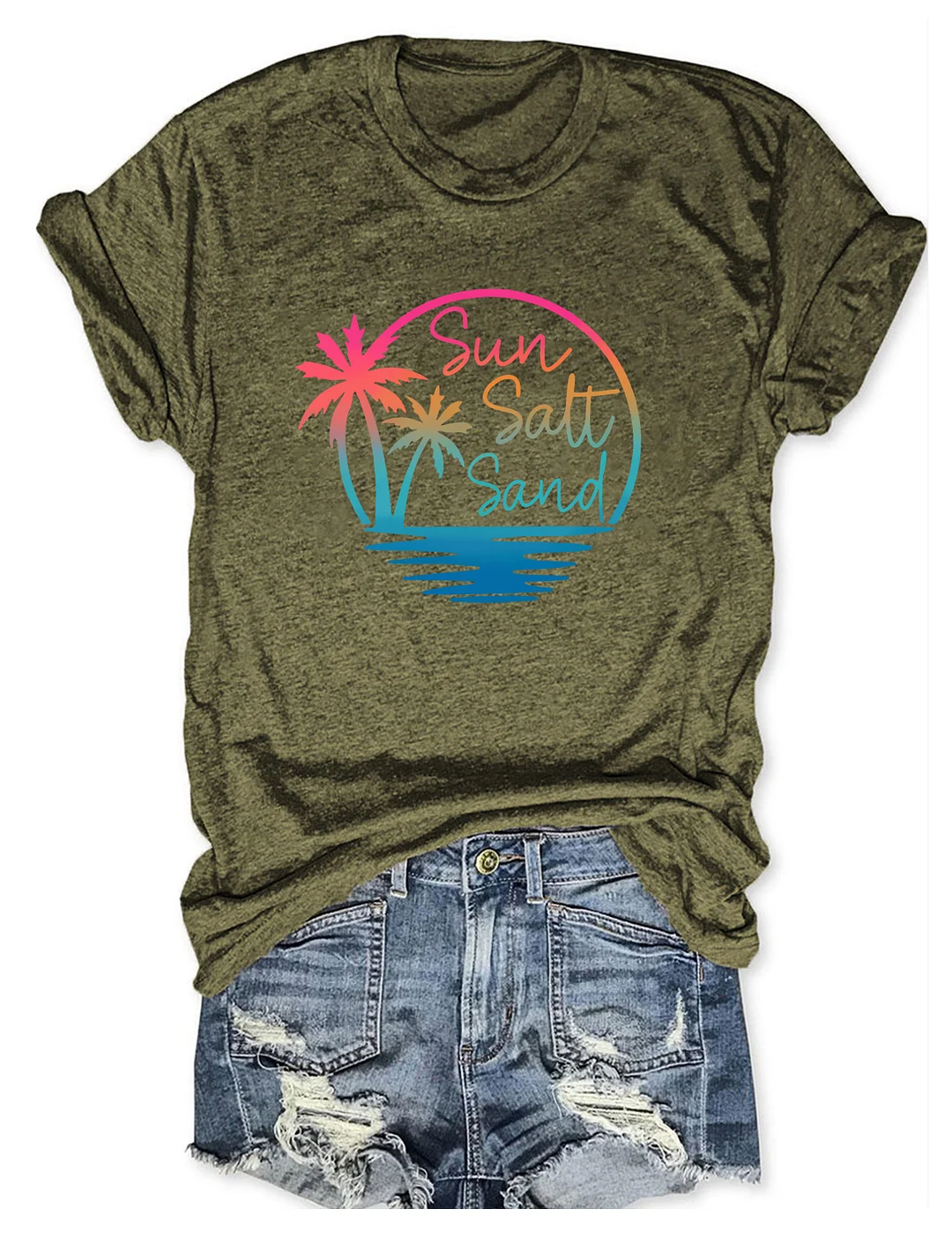 Retro Summer Sun Salt Sand T-shirt