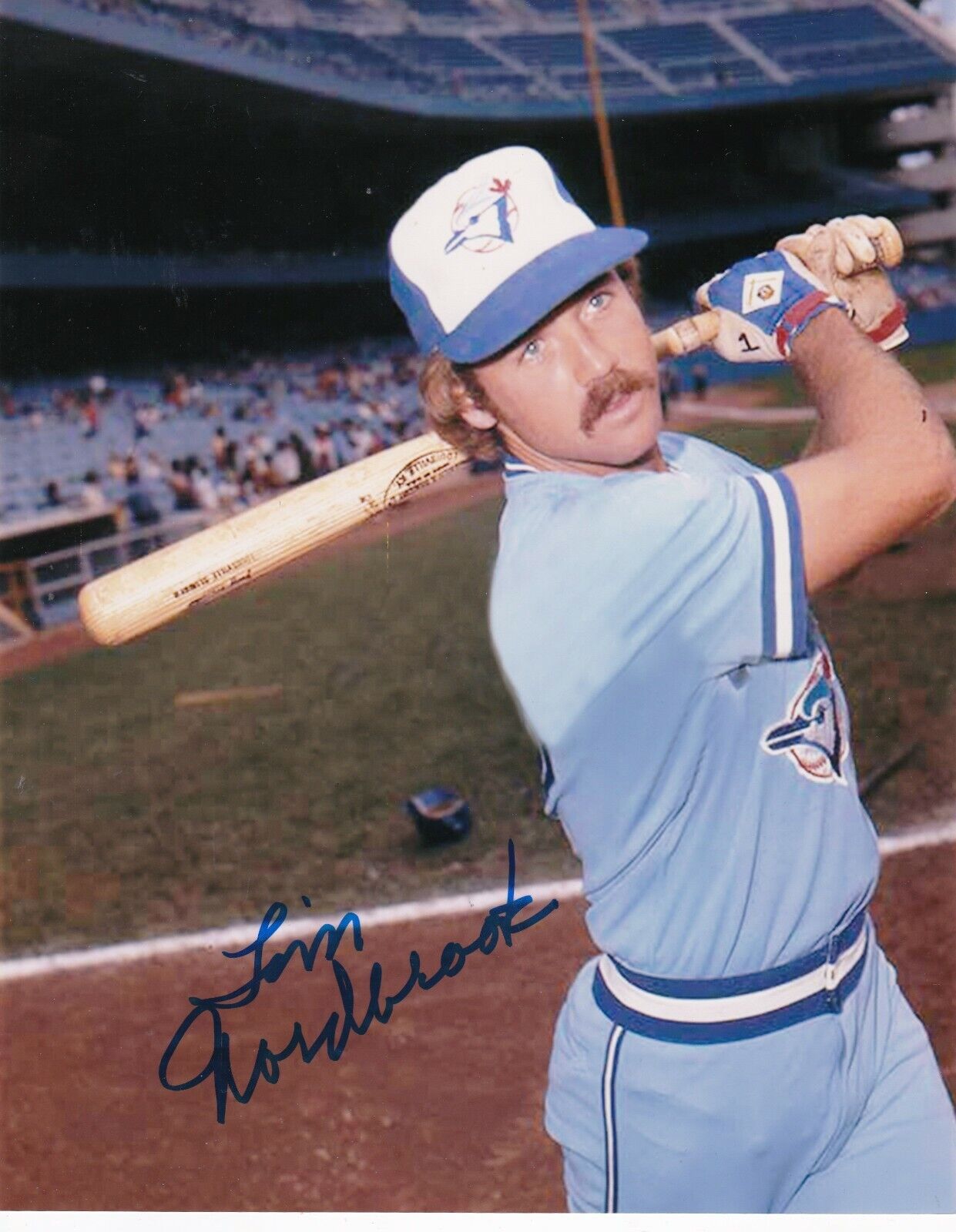 TIM NORDBROOK TORONTO BLUE JAYS ACTION SIGNED 8x10