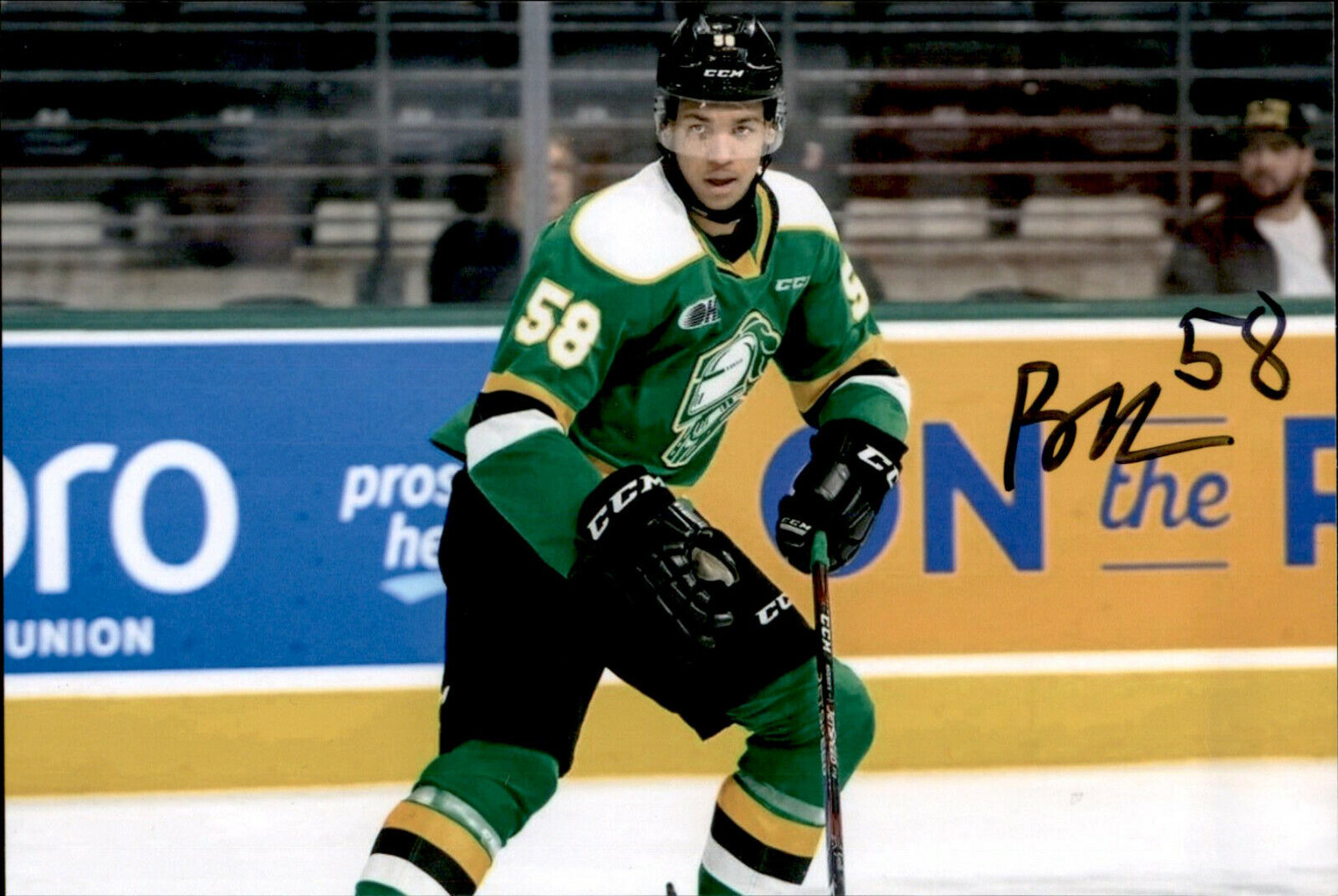 Bryce Montgomery SIGNED auto 4x6 Photo Poster painting LONDON KNIGHTS / CAROLINA HURRICANES #3