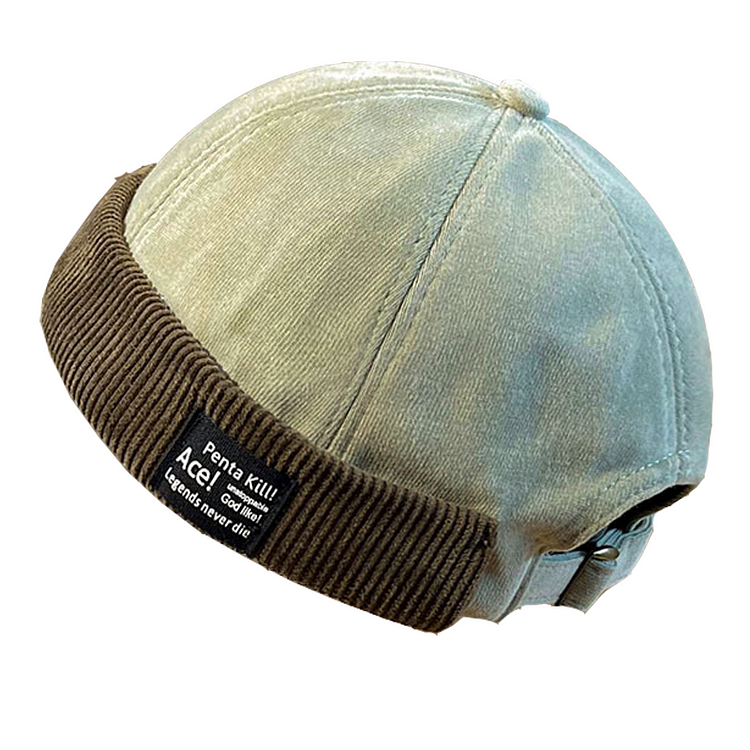 Corduroy Patchwork Washed Retro Hip-hop Street Hat