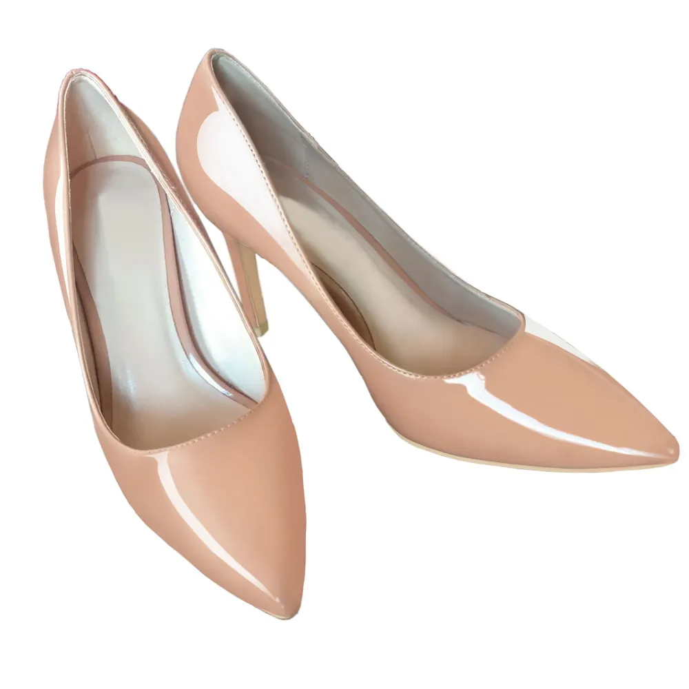 90mm Middle Heels Pointy Toe Pumps-vocosishoes