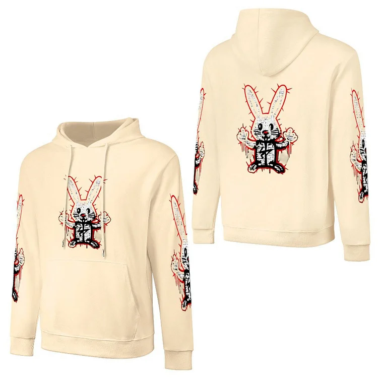 Pure Cotton Hooded Sweater Cute Bunny  customized, personalized, gift