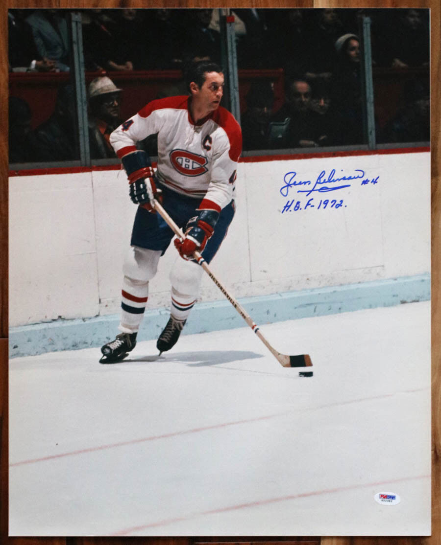 Jean Beliveau SIGNED 16x20 Photo Poster painting HOF 1972 Montreal Canadiens PSA/DNA AUTOGRAPHED