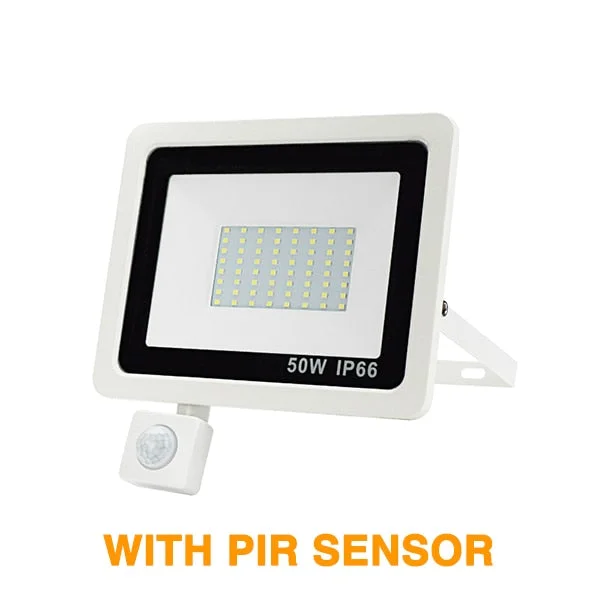 LED Floodlight  PIR Motion Sensor LED Spotlight 10W 20W 30W 50W 100W Outdoor Wall Reflector Lighting Waterproof Garden Lamp