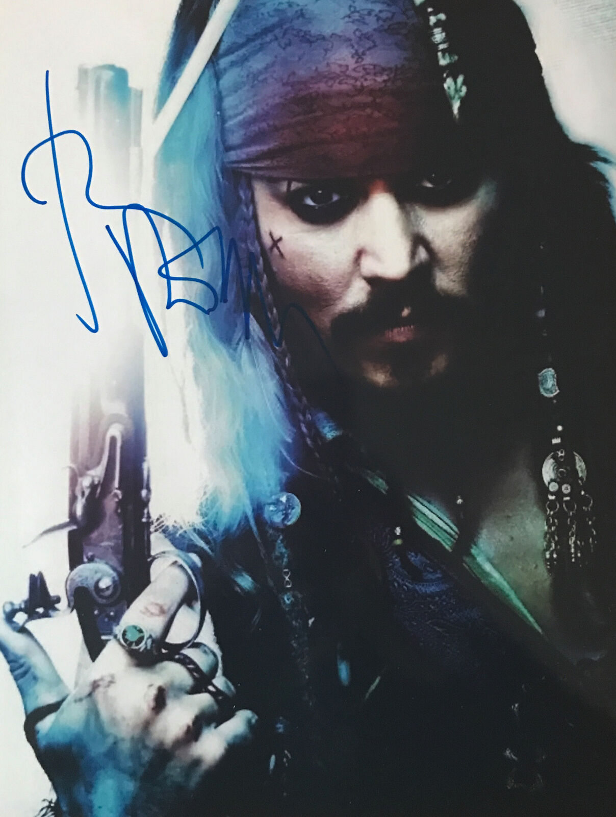 Autographed Johnny Depp- Pirates Signed Photo Poster painting W COA TTM Alan Sherrer