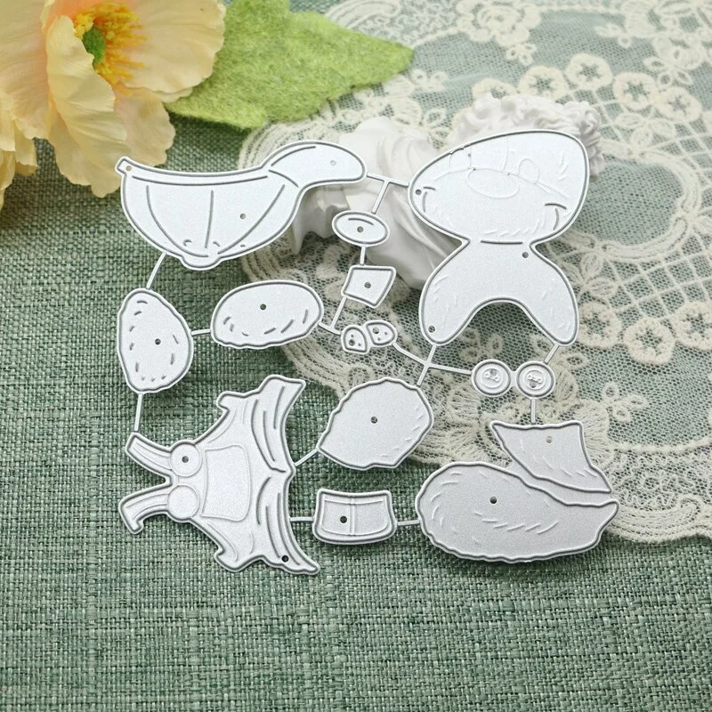 Nigikala Hip-hop Boy Greeting Card Scrapbook Papercutting Greeting Card Metal Knife Mold Manual Punch Stencil Handicraft Cutting Dies