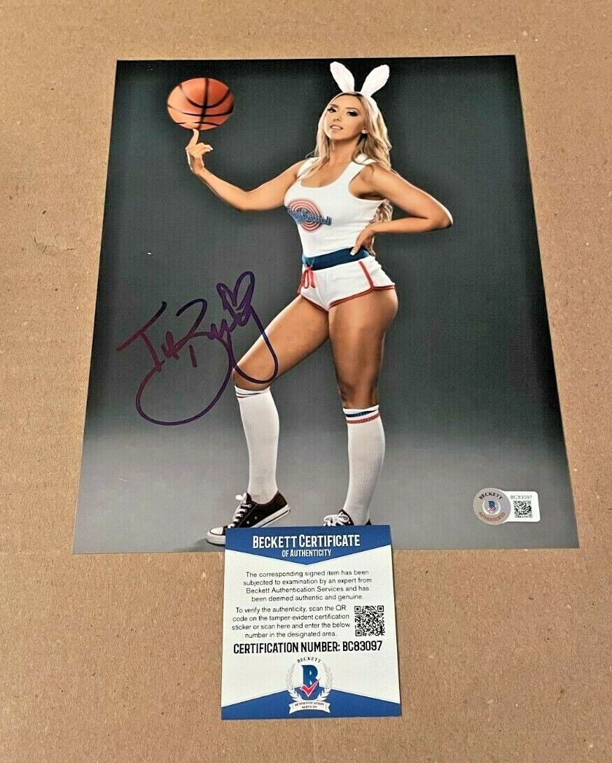 ALLIE THE BUNNY SIGNED SEXY 8X10 Photo Poster painting BECKETT CERTIFIED AEW WRESTLING