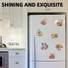 12 STÜCKE 2d flache DIY Diamant Kunst Kühlschrank Aufkleber Kits für Wohnkultur (Kätzchen)