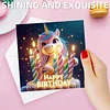 12pcs Diamond Painting Birthday Greeting Card Set with Envelope Daily Wishing Cards for Birthdays Thanksgiving & Special Occasion