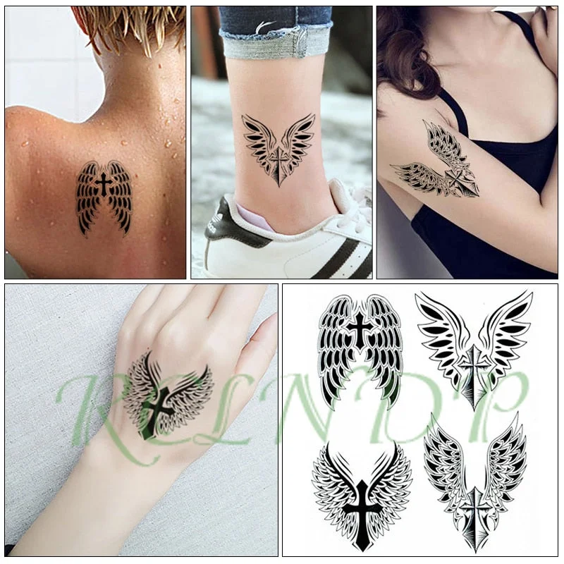 Waterproof Temporary Tattoo Sticker cartoon anime knife sexy girl cat Fake Tatto Flash Tatoo big size tattoos for Women Men