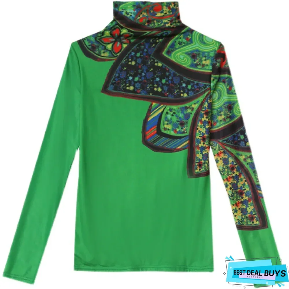 Long Sleeve Casual Printed Shirts & Tops