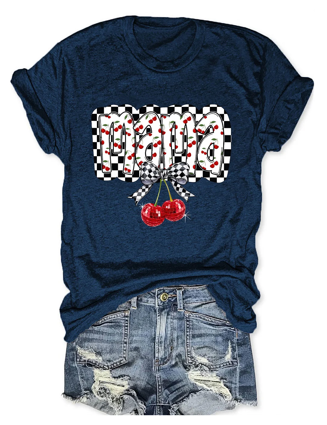 Cherry Bow Coquette Mama T-shirt