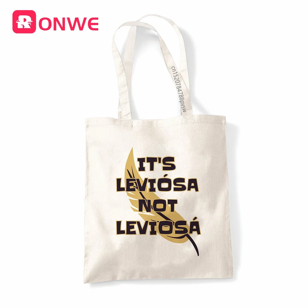 It's Leviosa Not LeviosA Reusable Women Shopping Canvas Bag Girl Tote Eco Shopper Shoulder Bags,Drop Ship