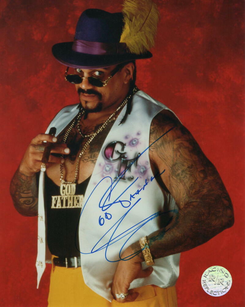 THE GODFATHER CHARLES WRIGHT SIGNED AUTOGRAPH 8x10 Photo Poster painting - WWF SUPERSTAR