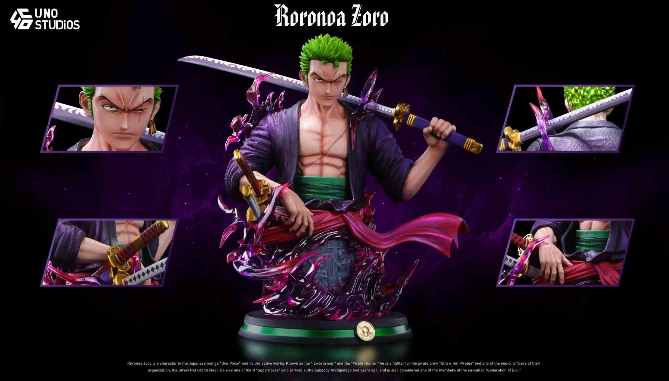 UNO Studio - Roronoa Zoro 2.0 1/4 Bust One Piece-
