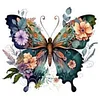 Flowers And Butterfly-11CT Stamped Cross Stitch 40*40cm/15.75*15.75in