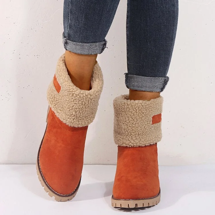 Women's Boots Short Solid Color Snow Boots