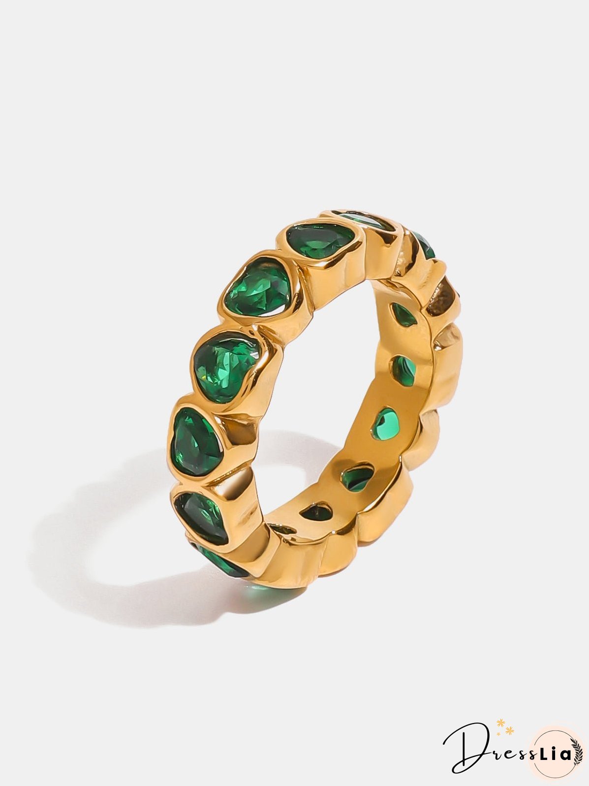 18K Gold-Plated Inlaid Zircon Ring