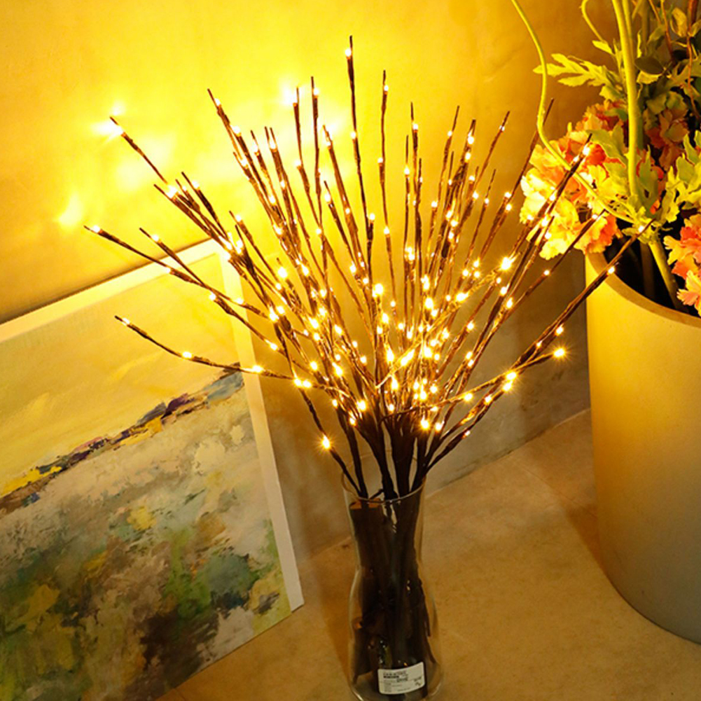 

LED Willow Branch Lamp Tall Vase Twig Battery Warm Lamp for Home Decoration, 501 Original