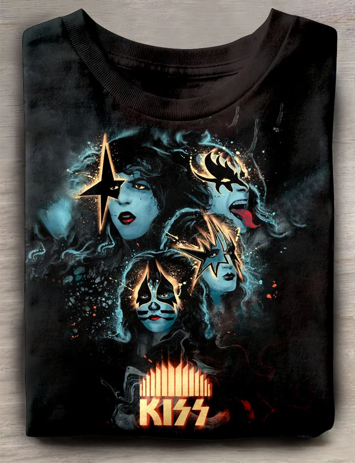 Teecade Kiss Comic Art Print T-shirt