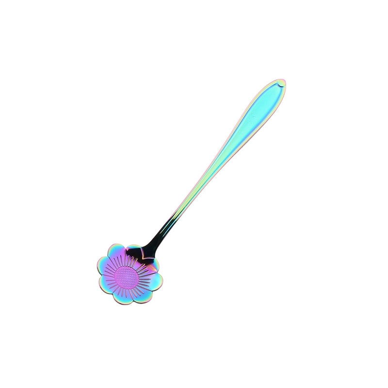 Vacation Flower Stainless Steel Spoon 1 Piece 1 Set